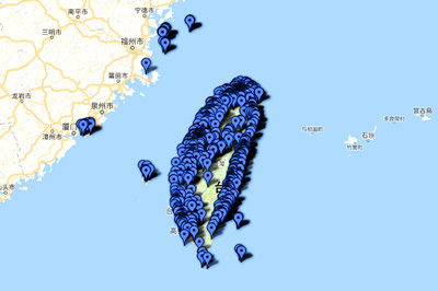 iTaiwanのホットスポットは台湾全土に